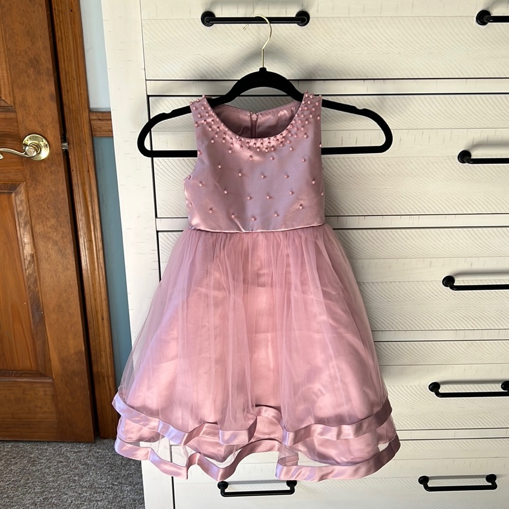 Flower girl dress in shade dusty rose from JJs House